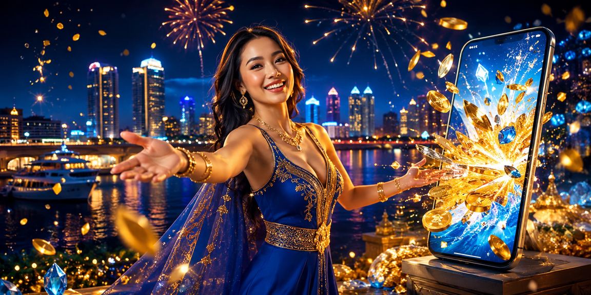 Promosi Hari Raya dengan lampu dan hiasan warna hangat